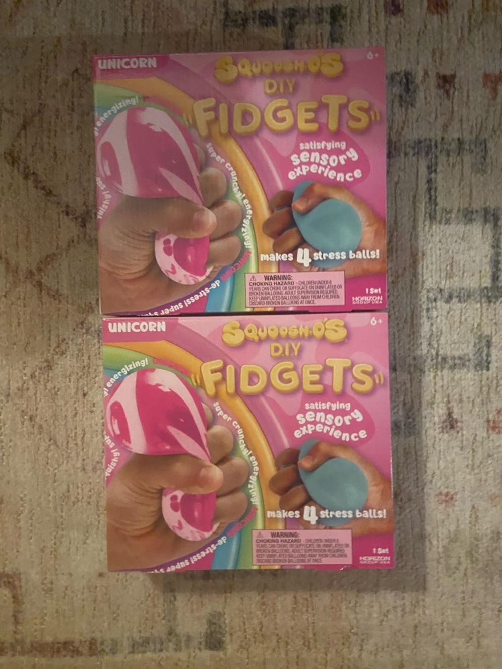 Unicorn SQUOOSH-os DIY Fidget Senaory Experience